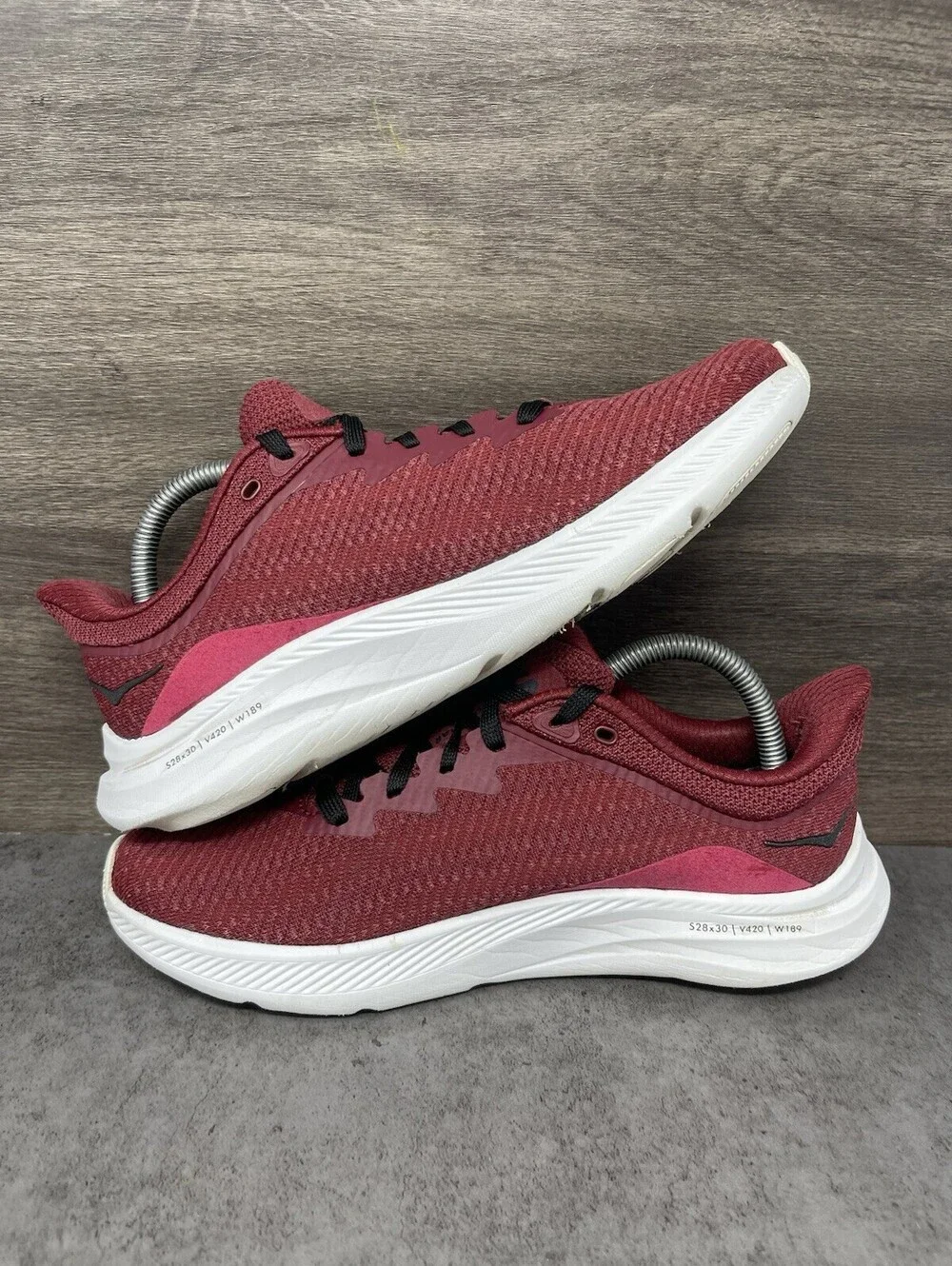 HOKA Rincon 3 Size 8.5 Womens Lightweight Running Shoes Red White